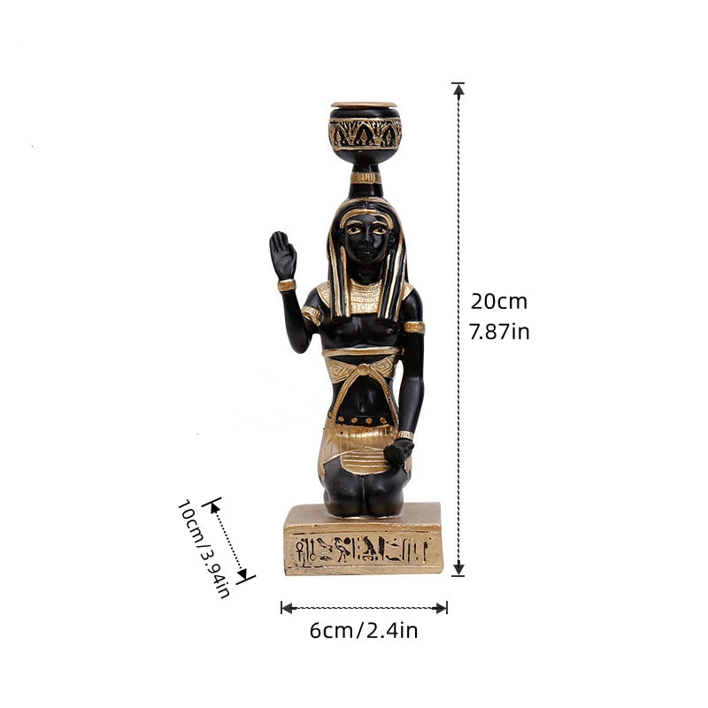 Retro Egyptian Cat Resin Statue Figurines Table Ornaments Accessories Vintage Ancient Egypt Anubis Art Sculptures Home Decor