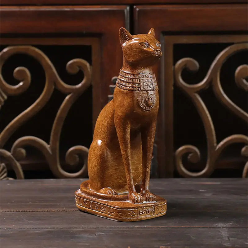 Retro Egyptian Cat Resin Statue Figurines Table Ornaments Accessories Vintage Ancient Egypt Anubis Art Sculptures Home Decor
